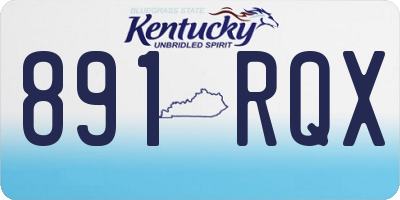 KY license plate 891RQX