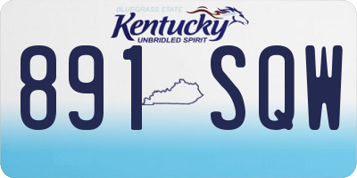 KY license plate 891SQW