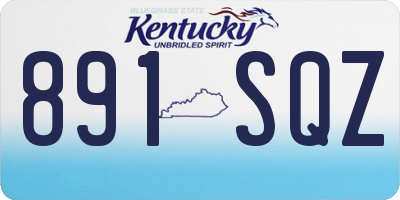 KY license plate 891SQZ