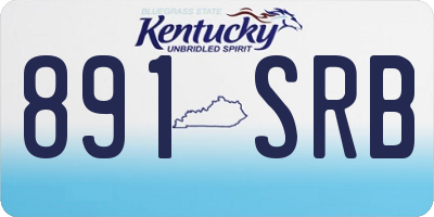 KY license plate 891SRB