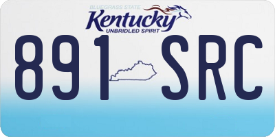 KY license plate 891SRC