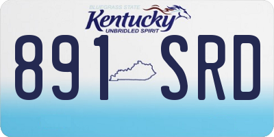 KY license plate 891SRD