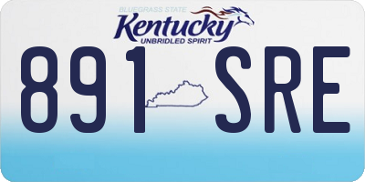 KY license plate 891SRE