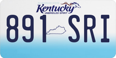KY license plate 891SRI