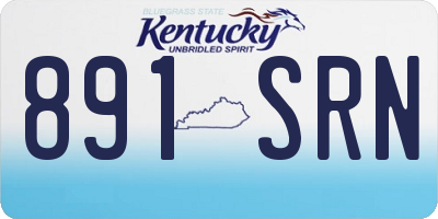 KY license plate 891SRN