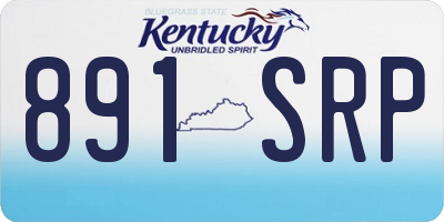 KY license plate 891SRP