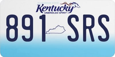 KY license plate 891SRS