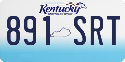 KY license plate 891SRT