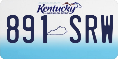 KY license plate 891SRW