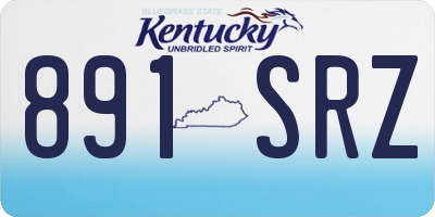 KY license plate 891SRZ