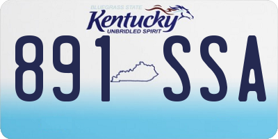 KY license plate 891SSA
