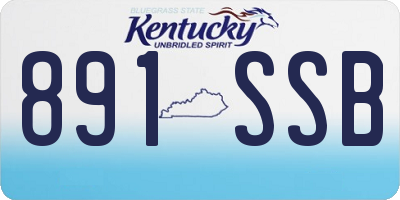 KY license plate 891SSB