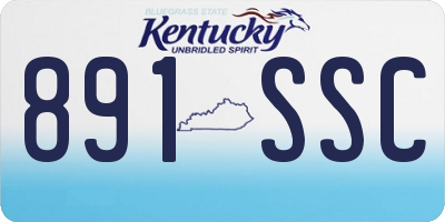 KY license plate 891SSC