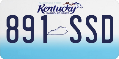 KY license plate 891SSD
