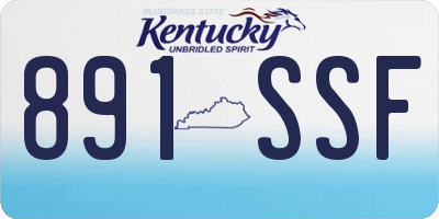 KY license plate 891SSF