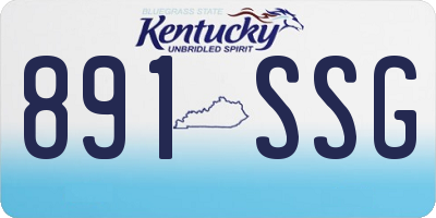 KY license plate 891SSG