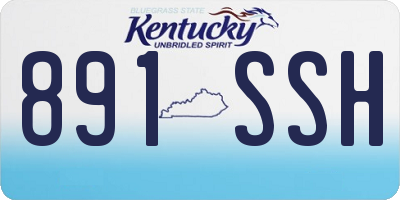KY license plate 891SSH