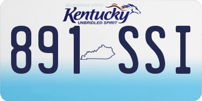 KY license plate 891SSI