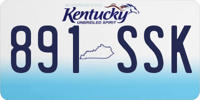 KY license plate 891SSK