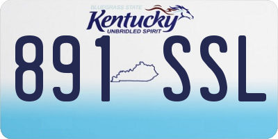 KY license plate 891SSL