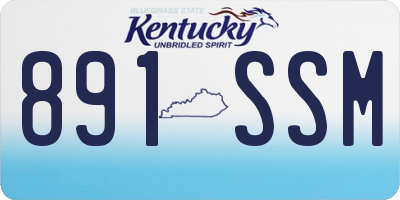 KY license plate 891SSM