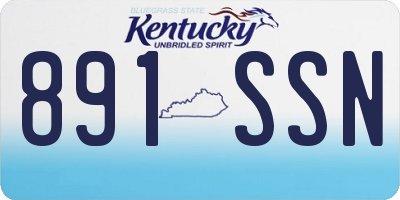 KY license plate 891SSN