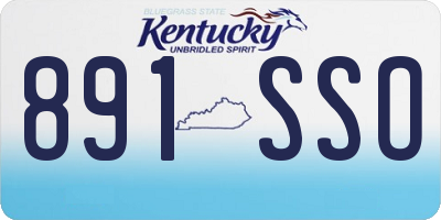 KY license plate 891SSO
