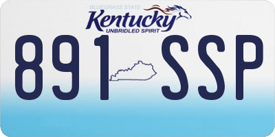 KY license plate 891SSP