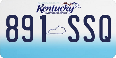KY license plate 891SSQ