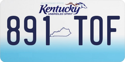 KY license plate 891TOF
