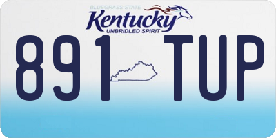 KY license plate 891TUP