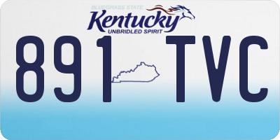 KY license plate 891TVC