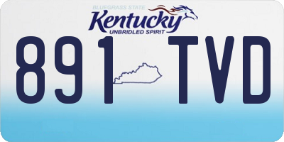 KY license plate 891TVD
