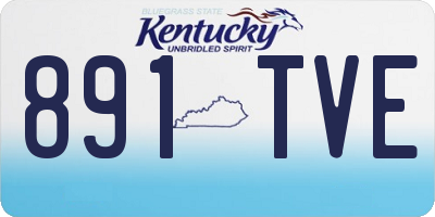 KY license plate 891TVE
