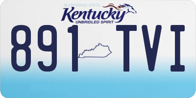 KY license plate 891TVI