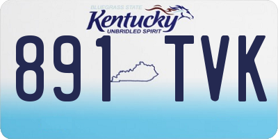 KY license plate 891TVK