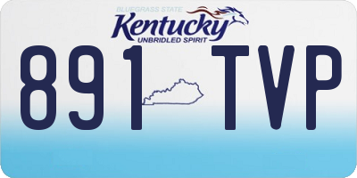 KY license plate 891TVP
