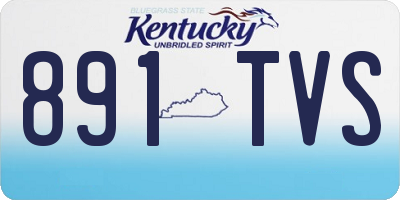 KY license plate 891TVS