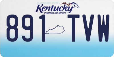 KY license plate 891TVW