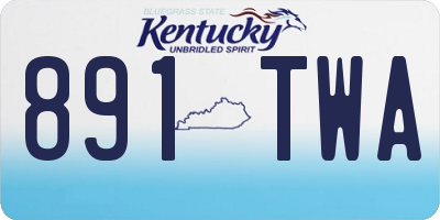 KY license plate 891TWA