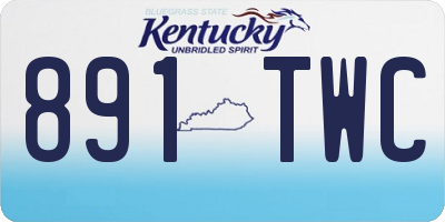 KY license plate 891TWC