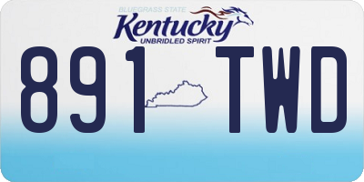 KY license plate 891TWD