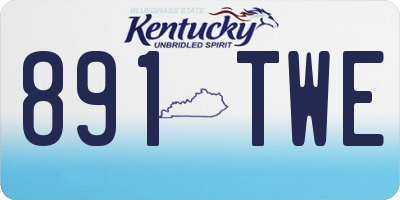KY license plate 891TWE