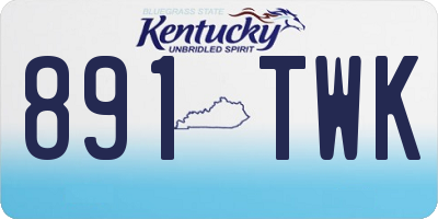 KY license plate 891TWK