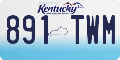 KY license plate 891TWM