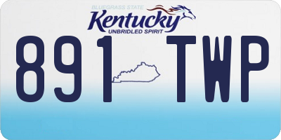 KY license plate 891TWP