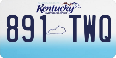 KY license plate 891TWQ