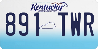 KY license plate 891TWR