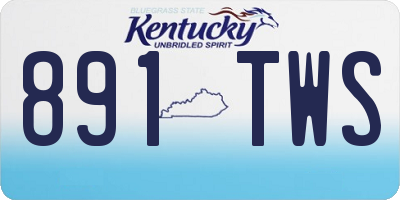 KY license plate 891TWS