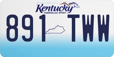 KY license plate 891TWW